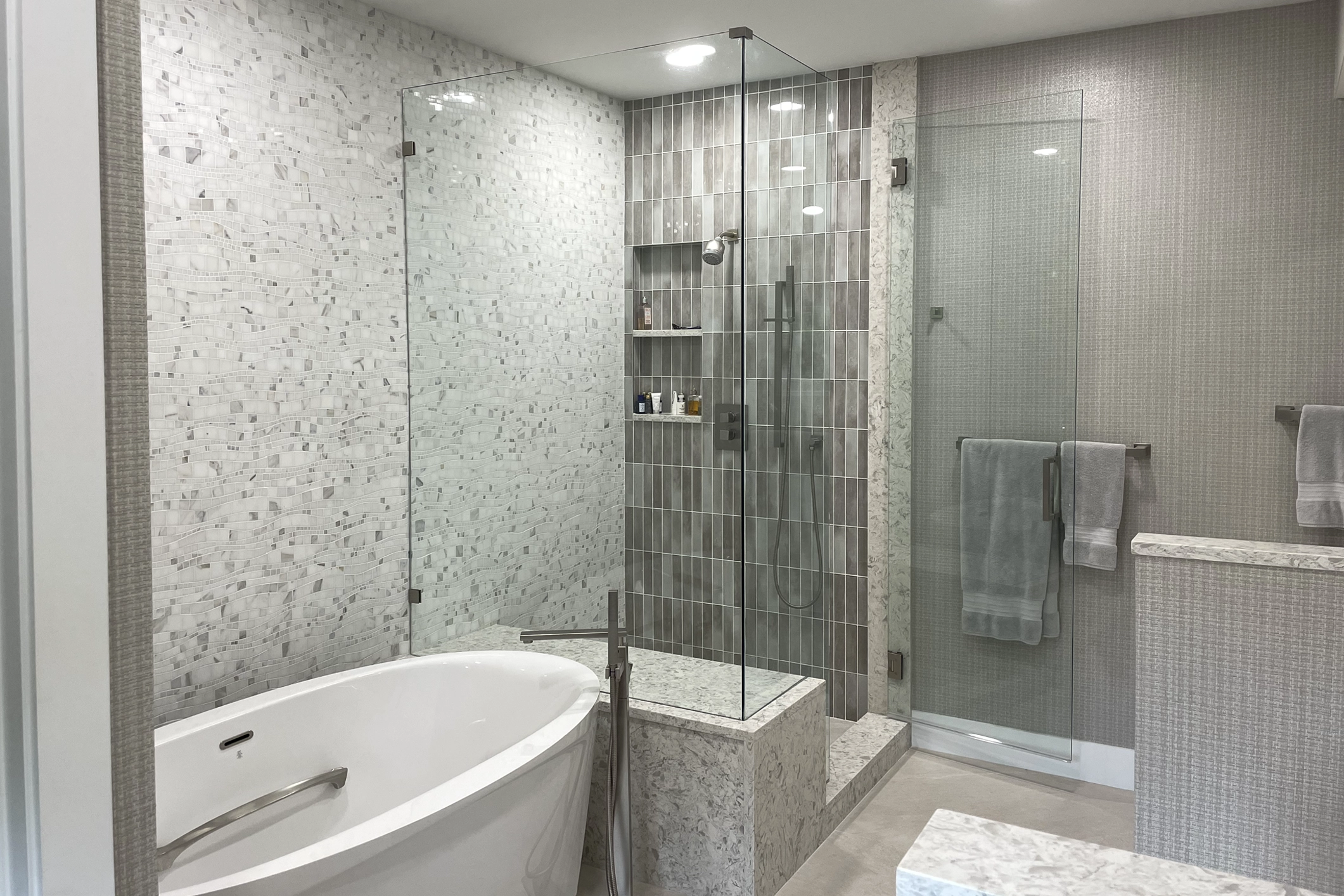 Spa master bathroom remodel in Boca Raton