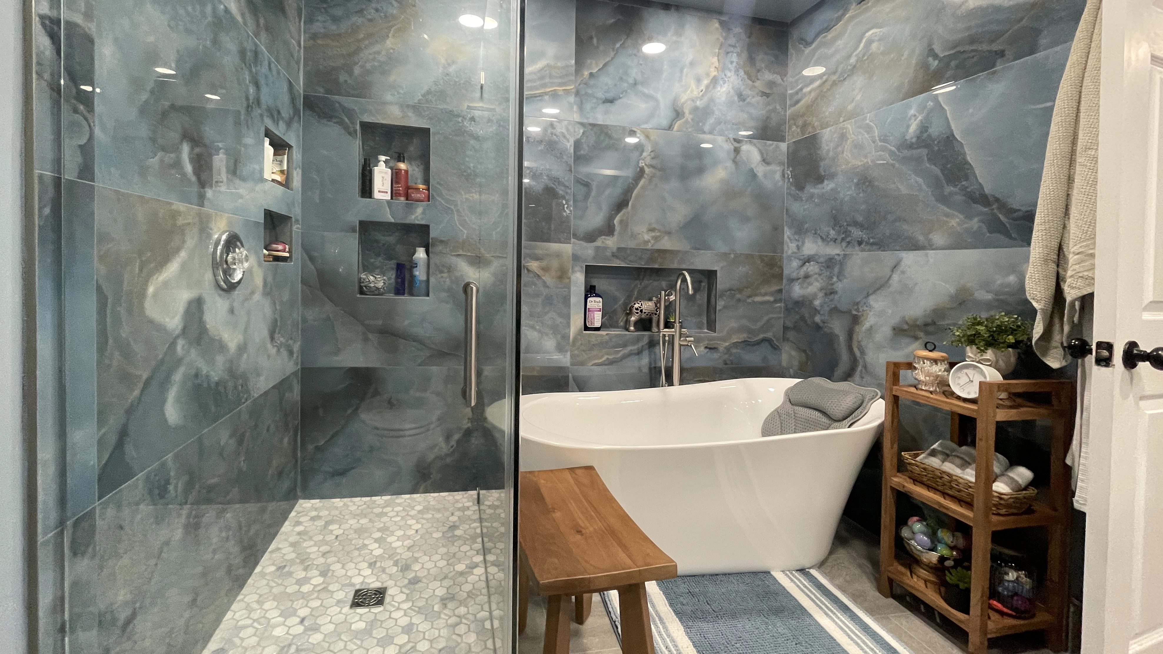 Completed bathroom remodel in Boca Raton by CAM Group Construction